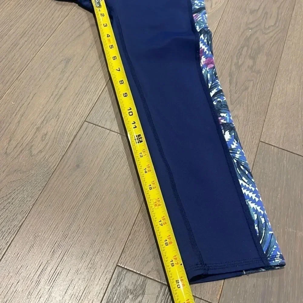 SoulCycle Womens Size S Blue Polyester Spandex Leggings Stretch Lightweight Gym